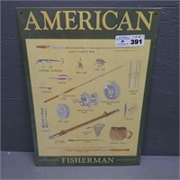 American Fisherman Metal Sign