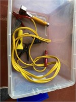 LARGE LOT OF MISC TOOLS AND JUMPER CABLES