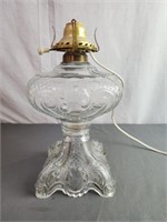 VTG Clear Glass Regency Electric Lamp-Oil Lamp