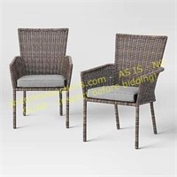 Monroe 2pk Patio Stack Dining Chairs - Gray