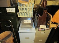 2 drawer file cabinet, file holders