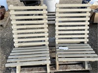 2 WOODEN LAWN CHAIRS