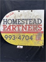 Double sided real estate sign