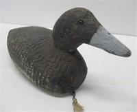 Duck decoy with glass eyes.