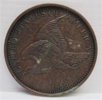 Metal replica 1856 one cent coin.