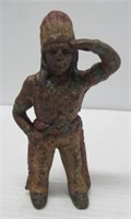 6" Tall cast Indian bank.