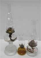 (3) Vintage oil lanterns.