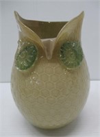Art glass owl vase. Measures: 8 1/2" tall.