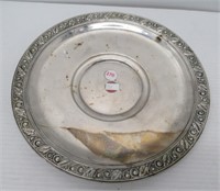 10 3/4" Diameter Sterling Silver plate. Weight 12