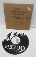 Queen custom cut LP vinyl wall art.
