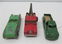 Vintage toy trucks includes Tootsie, Corgi, etc.