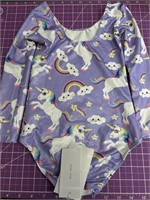3T Childs purple sparkly unicorn bathing suit