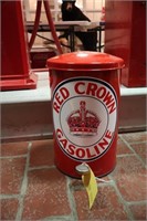 Red Crown Gasoline Trash Can