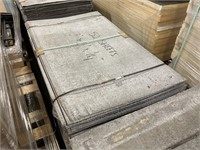1 LOT (52) SHEETS 3’X5’X1/4IN FINPAN TILE CEMENT