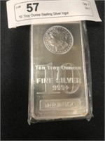 10 Troy Ounce Sterling Silver Ingot