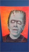 Herman Munster Painting on Canvas 16x12" Signed