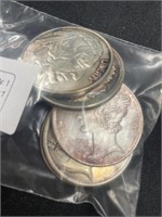 (5) Troy Ounce Silver Rounds