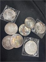 (8) Troy Ounce Silver Rounds