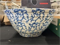 Sponge Decorated Stoneware Bowl
