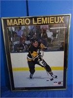 Framed 1988 Mario Lemieux Hockey Poster