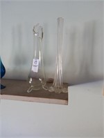 Glass vases look vintage?? 11 & 12 in. Tall