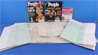 People Magazines-Diana, Maps & more