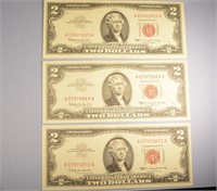 1963 $2 RED SEAL US PAPER MONEY