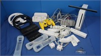 Nintendo Wii Console (powers on) w/Remotes &