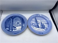 1977 1978 Christmas collection plates