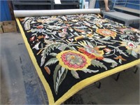 8'x11' Wool Hand-Tufted area rug gold & black
