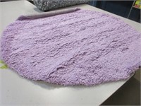5'x5' round purple shag rug