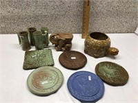 Frankoma Pottery Trivets, Mugs &others