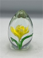 Blown Art Glass Paperweight Egg Shaped China
