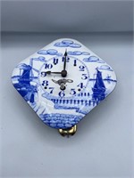 Porcelain 8 Day Key Wind Clock Germany