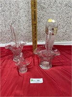 Glass Baskets, Czech Vase
