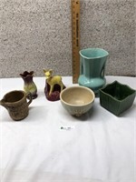 Pottery vases, planters & bowls