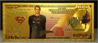 24K gold-plated Superman banknote