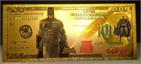 24K gold-plated Batman banknote