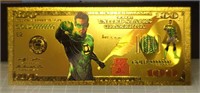 24K gold-plated Green lantern banknote