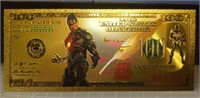 24K gold-plated cyborg banknote