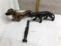 Dog Planter, black cat & decorative piece