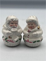 Lenox salt & pepper Mr. & Mrs. Santa Claus