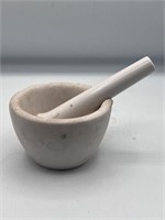Coors USA Glazed Porcelain Ceramic Mortar Pestle