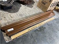 Wood Wall Shelf w/Plate Rail