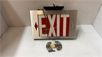 Lighted ceiling EXIT sign