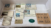 Vintage Newport advertising calendars