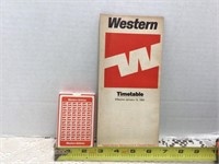 Western Airlines Playing Cards 1983 Timetable