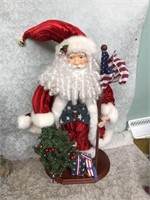 Patriotic Decorative Christmas Santa USA Flag