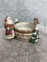 Fitz and Floyd Santa candy bowl