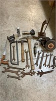Vintage tools to include wrenches,